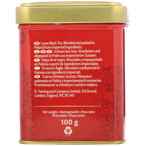 Twinings, klassikere, engelsk morgenmad løs te, 3,53 oz (100 g)