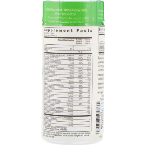 Rainbow Light, Kid's One, MultiStars, Food-Based Multivitamin, Fruit Punch, 30 Chewable Tablets