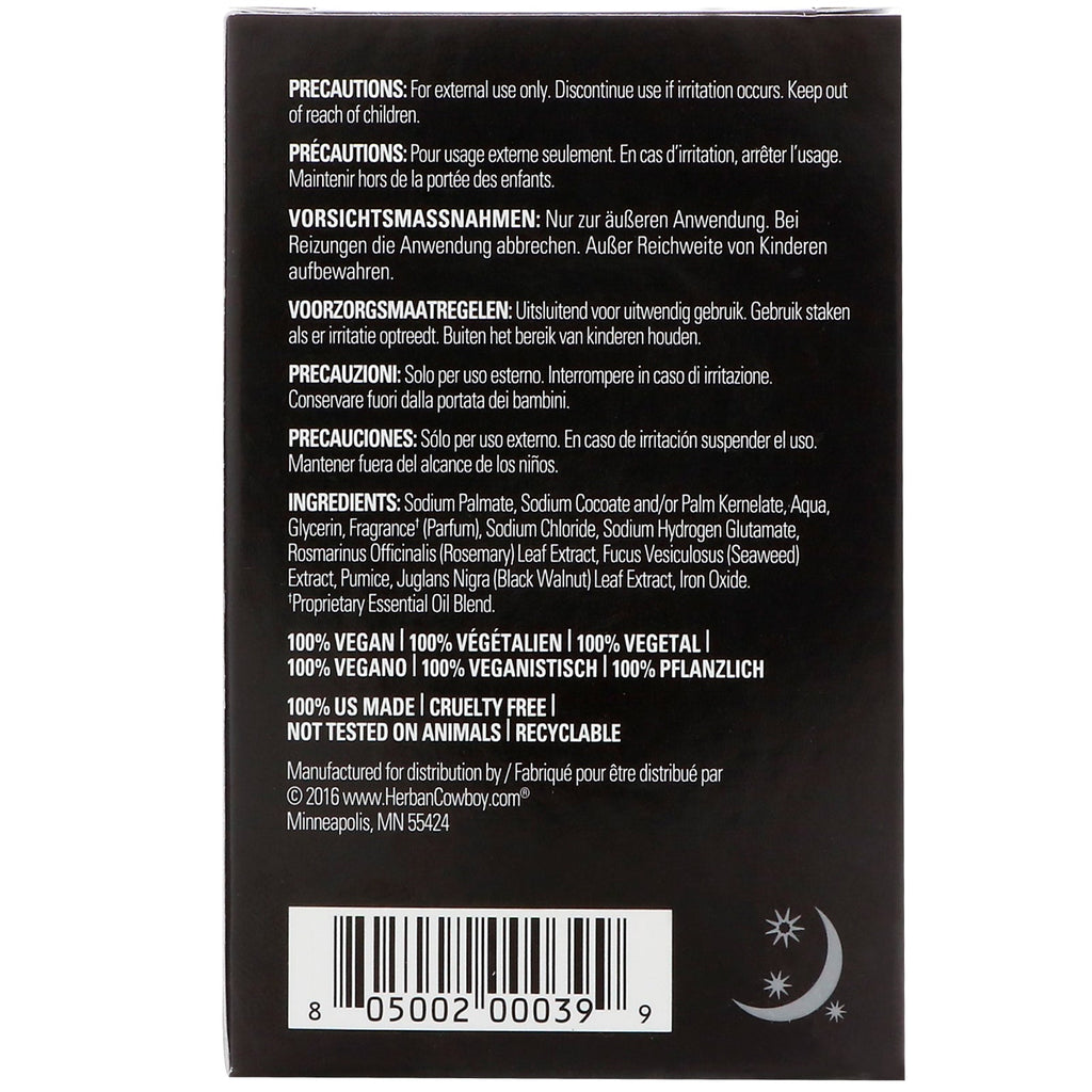Herban Cowboy, Jabón molido desodorante, Anochecer, 5 oz (140 g)
