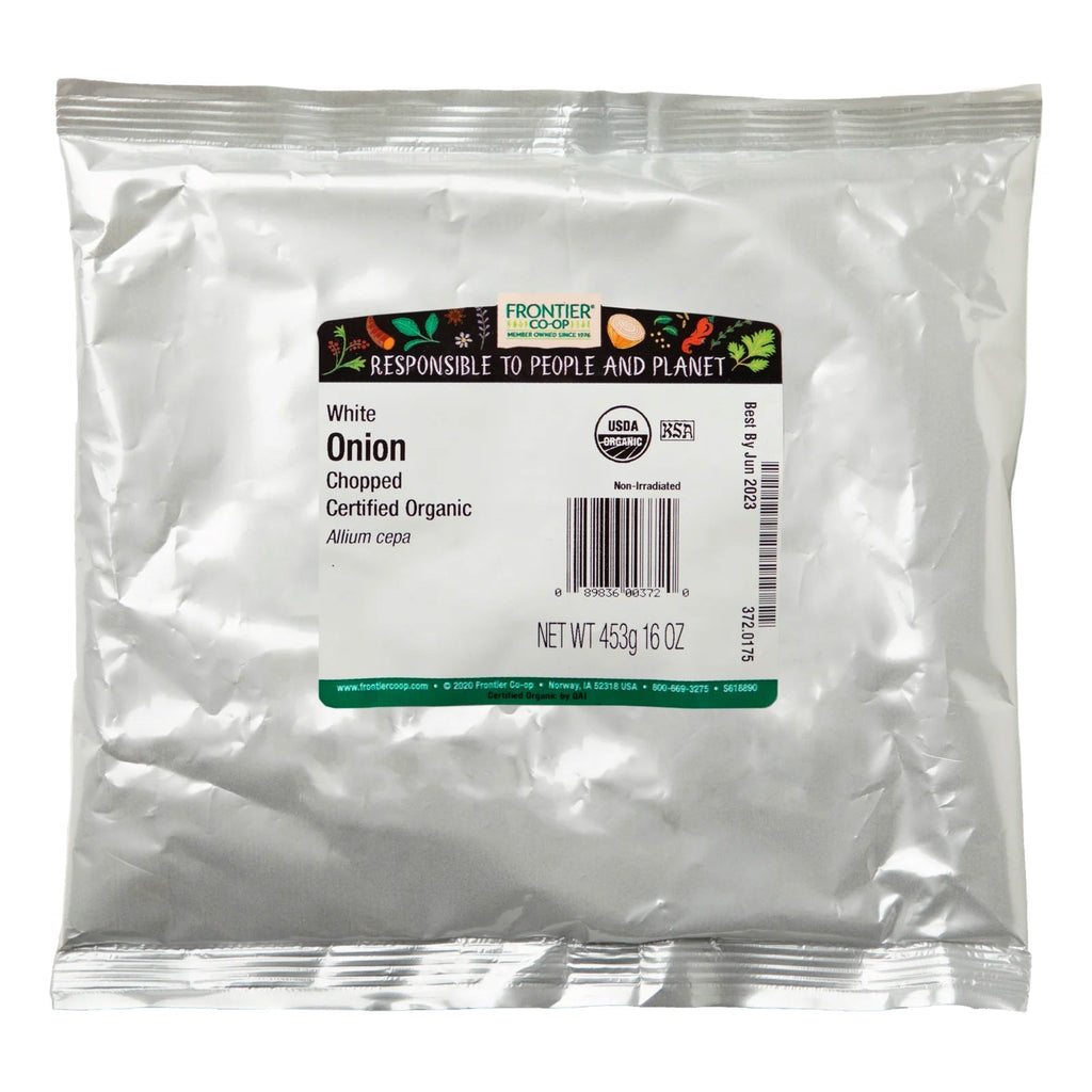 Frontier Natural Products, hvidt hakket løg, 16 oz (453 g)