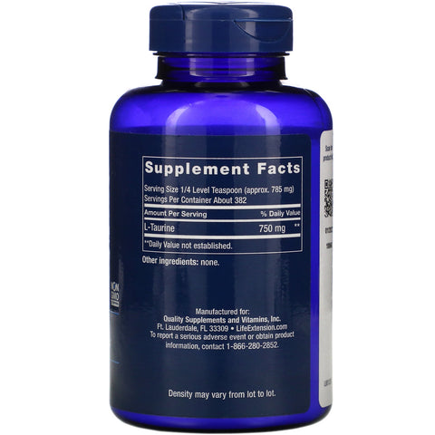 Life Extension, L-Taurine Powder, 10.58 oz (300 g)