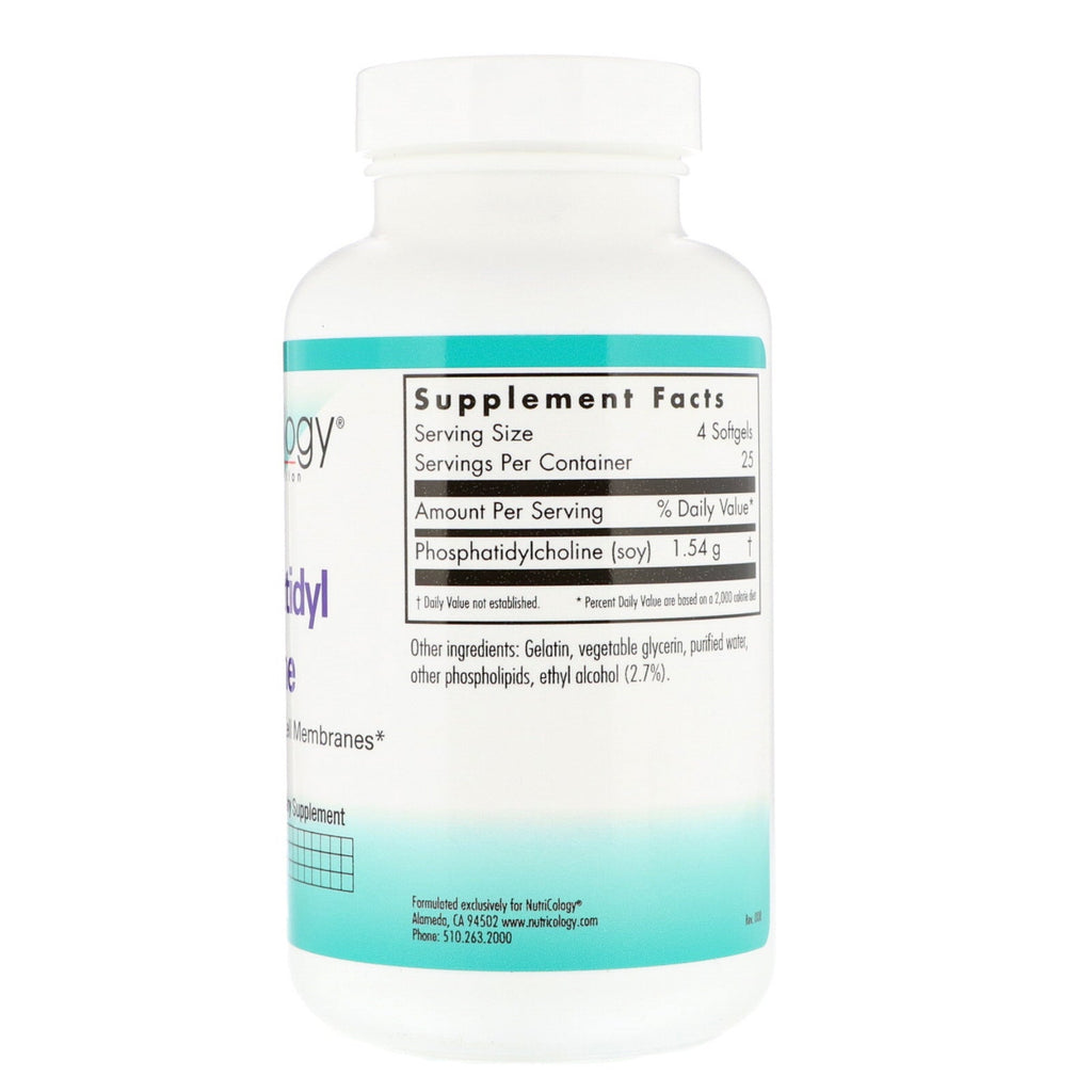 Nutricology, Phosphatidyl Choline, 100 Softgels