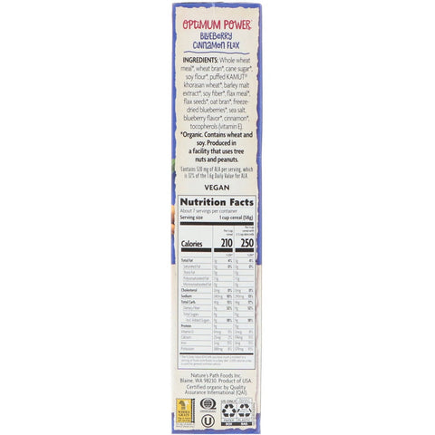 Nature's Path,  Optimum Power Cereal, Blueberry Cinnamon Flax, 14 oz (400 g)