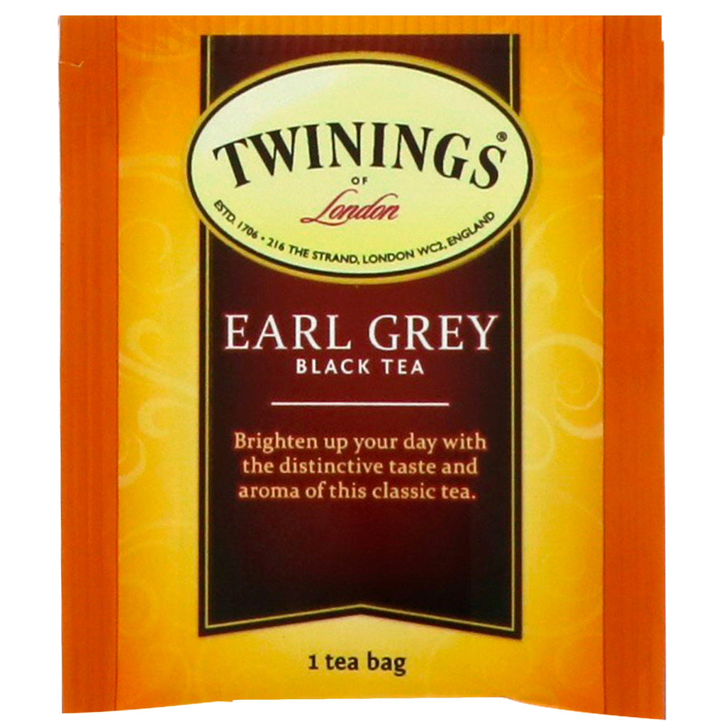 Twinings, Té negro Earl Grey, 25 bolsitas de té, 50 g (1,76 oz)