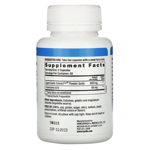 Kyolic, Aged Garlic Extract CoQ10, Formula 110, 100 Capsules