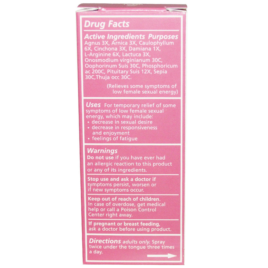Liddell, Vital, kvindelig seksuel energi, hurtigvirkende oral spray, 1,0 fl oz (30 ml)