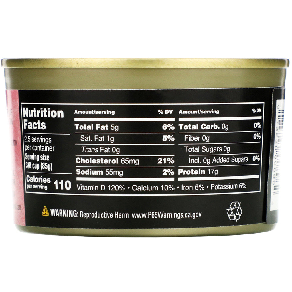 Crown Prince Natural, Salmón rosado, capturado en estado salvaje, 7,5 oz (213 g)