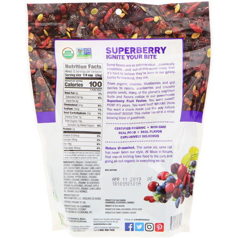 Made in Nature, Fruit Fusion, Superberry Supersnacks, 12 oz (340 g)