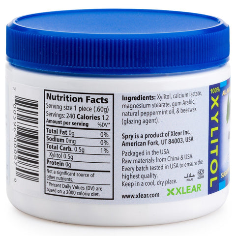 Xlear, Spry, Power Peppermints, Sukkerfri, 240 Count, (144 g)
