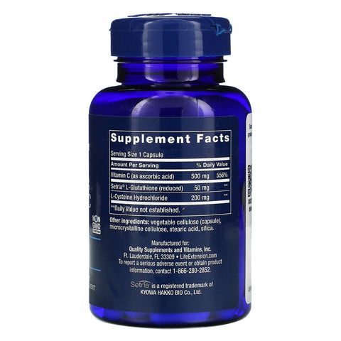 Life Extension, Glutathione, Cysteine & C, 100 Capsules