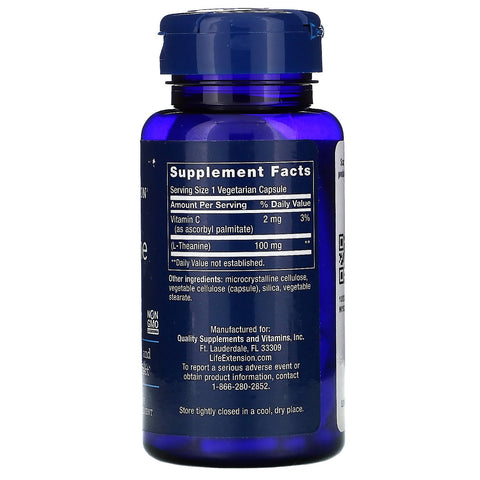 Life Extension, L-teanina, 100 mg, 60 cápsulas vegetarianas