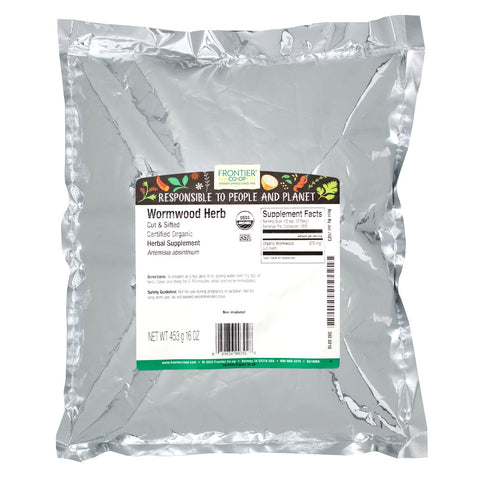 Frontier Natural Products, udskåret og sigtet malurt urt, 16 oz (453 g)