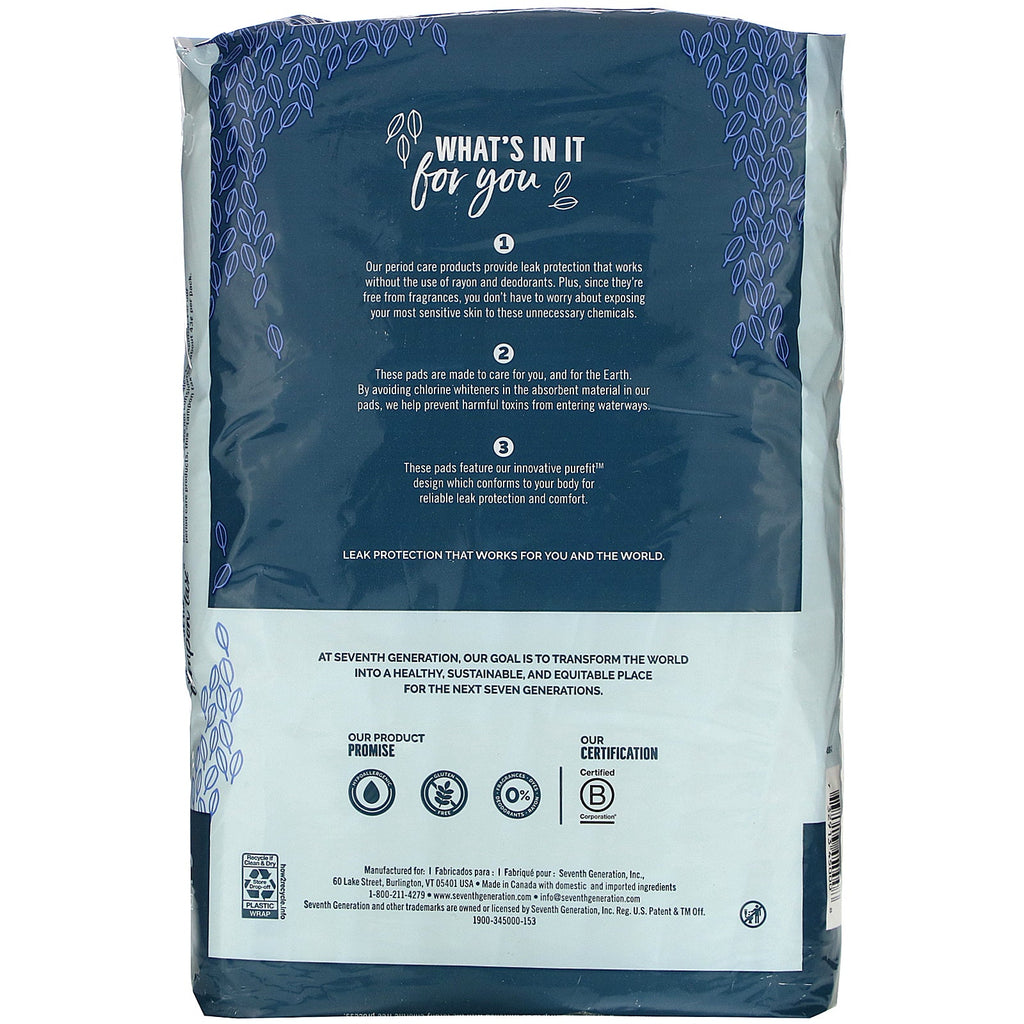 Syvende generation, klorfri maxi-puder uden vinger, almindelige, 24 puder