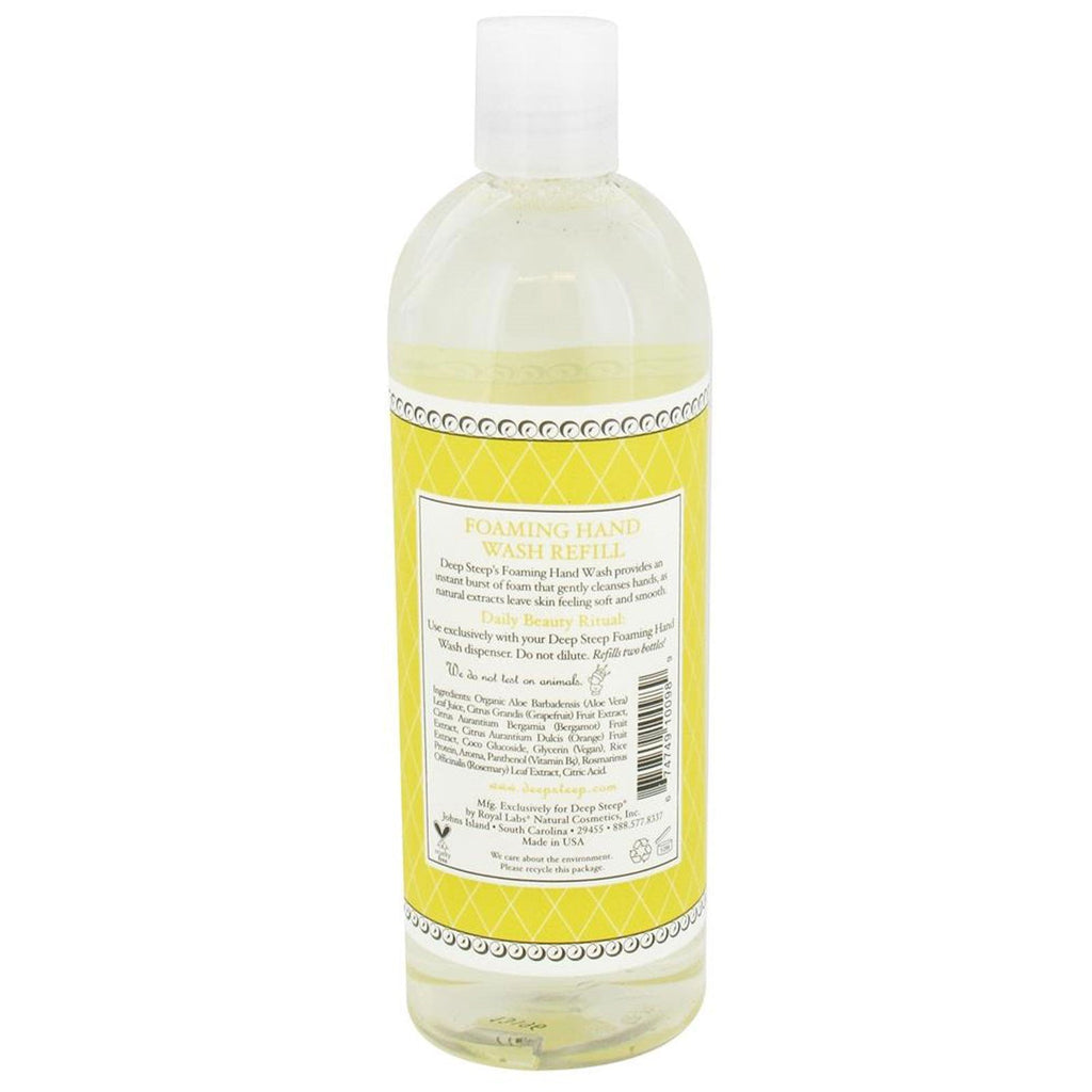 Dyb stejl, skummende håndvask refill, grapefrugt - bergamot, 16 fl oz (474 ​​ml)