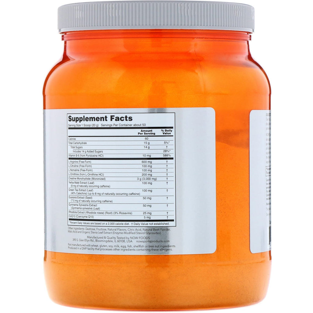 Now Foods, Sports, Arginine Stack, Tropical Punch , 2.2 lbs. (1 kg)