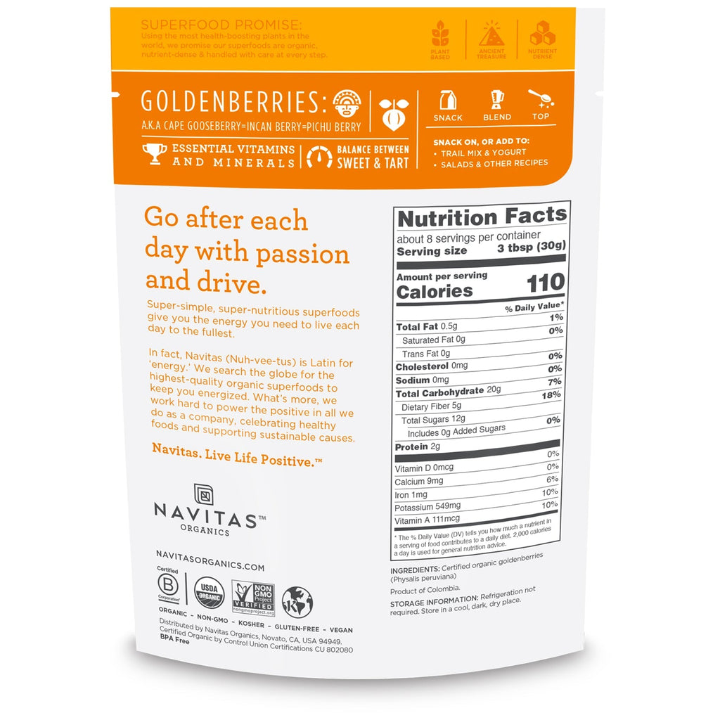 Navitas s, bayas doradas, 8 oz (227 g)