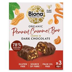 Biona Biona Organic Peanut Caramel Chocolate Bars 142g