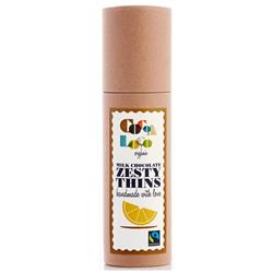 Cocoa Loco Organic F/T Zesty Orange & Milk Chocolate Thins 170g