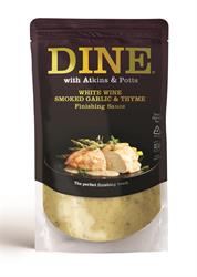 DINE in with Atkins and Potts DINE White Wine Smoked Garlic and Thyme Finishing Sauce 350g