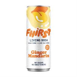 FHIRST Living Gut Soda Ginger Mandarin Probiotic + Prebiotic 330ml