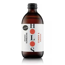 HOLOS KOMBUCHA FREE Organic Ginger & Hibiscus Kombucha 330ml