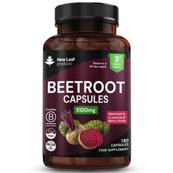 New Leaf Products FREE Beetroot Capsules + Black Pepper 5100mg Vegan 180 Capsules