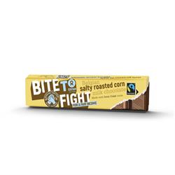 Oxfam Fair Trade OXFAM - BITE TO FIGHT Milk Choc Salty Roasted Corn 45g