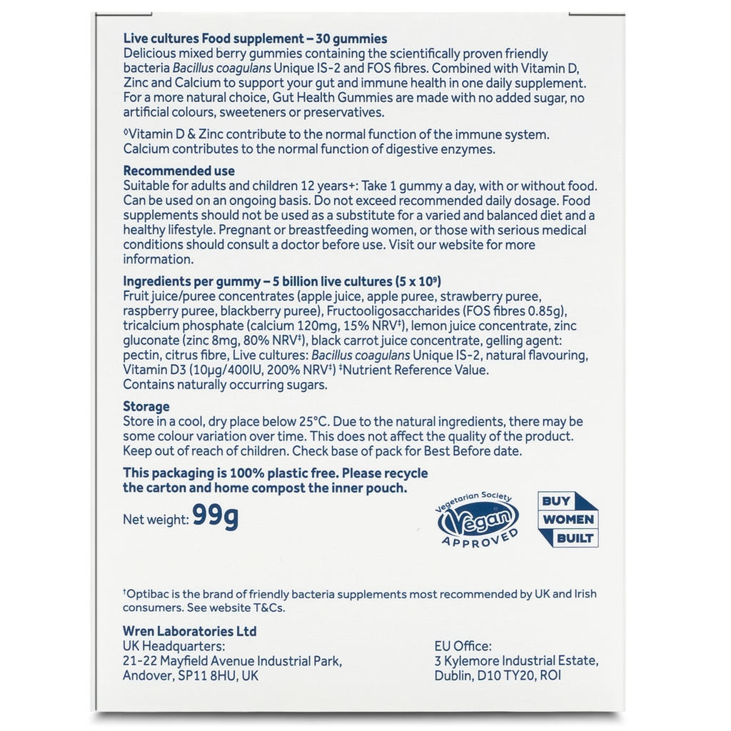 Optibac Probiotics Gut Health Gummies 30gummies