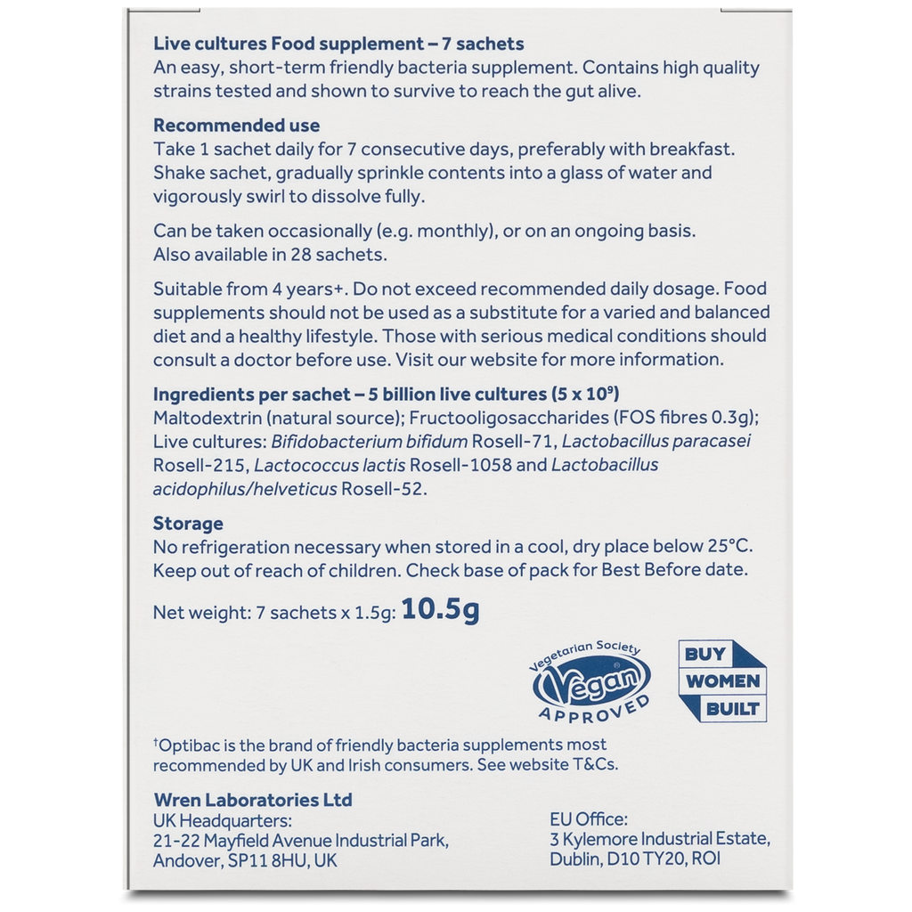 Optibac Probiotics One Week Flat 7 sachet