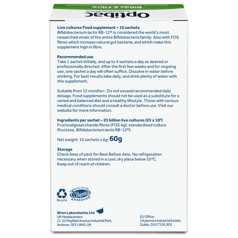 Optibac Probiotics Bifidobacteria & Fibre 30 sachet