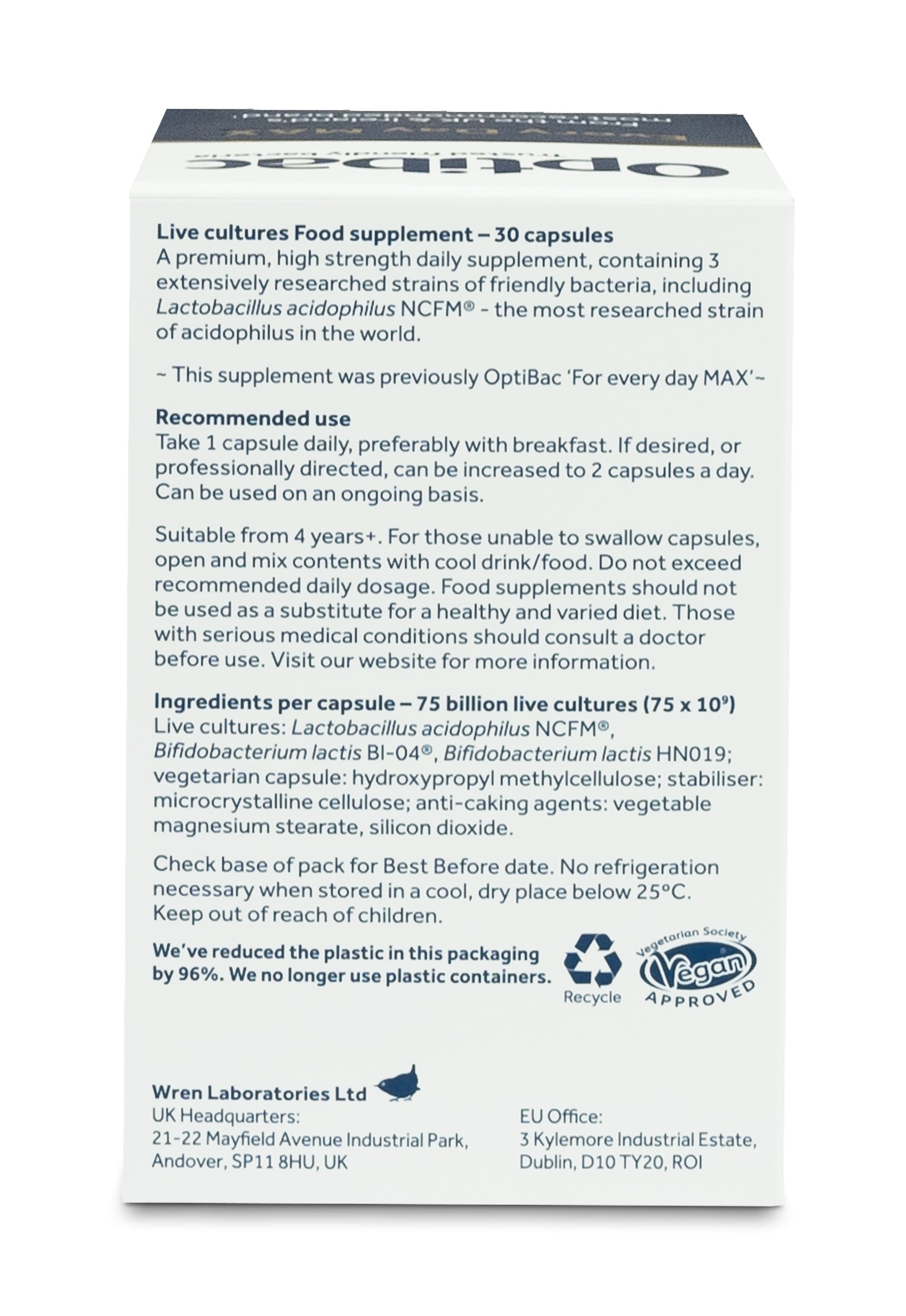 Optibac Probiotics Every Day MAX 30 capsule