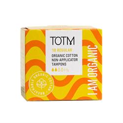 TOTM FREE TOTM Organic Tampons - Non-App Regular 18 Per Box Case of 24