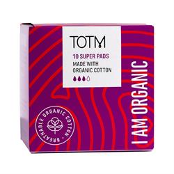 TOTM FREE TOTM Organic Pads Super Flow With Wings 10 Per Box Case of 8