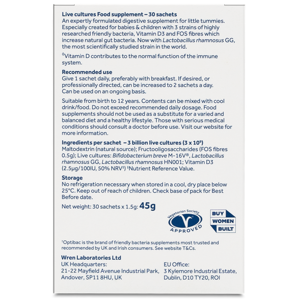 Optibac Probiotics Babies & Children 30 sachet