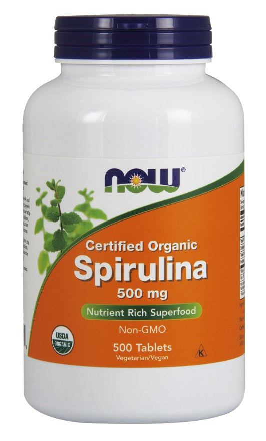 NOW Foods, Spirulina Organic, 500mg - 500 tabs