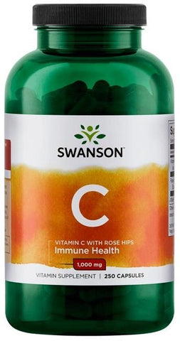 Swanson, Vitamin C with Rose Hips Extract, 1000mg - 250 caps