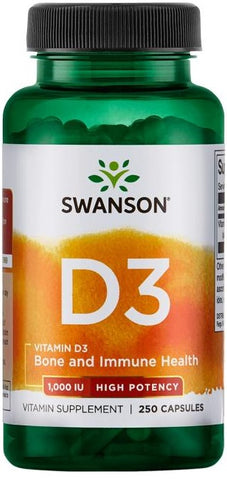 Swanson, Vitamin D-3, 1000 IU - 250 caps
