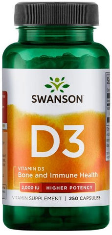 Swanson, Vitamin D-3, 2000 IU - 250 caps