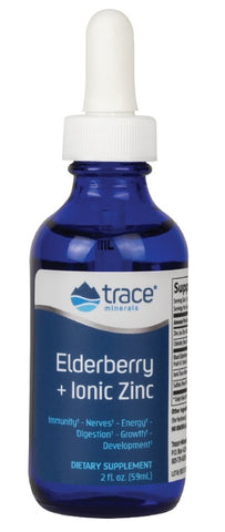 Trace Minerals, Elderberry + Ionic Zinc - 59 ml.