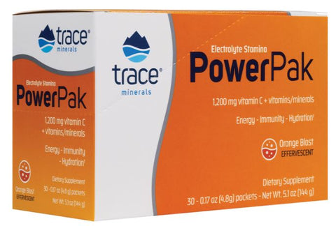 Trace Minerals, Electrolyte Stamina Power Pak, Orange Blast - 30 packets