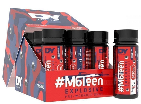 Dorian Yates, #M6Teen Explosive Pre-Workout Shot, Blueberry - 12 x 60ml.