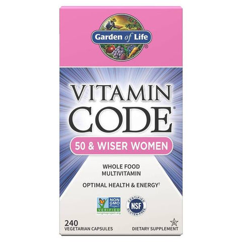 Garden of Life, Vitamin Code 50 & Wiser Women - 240 vcaps