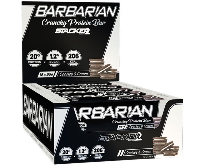 Stacker2 Europe, Barbarian, Cookies & Cream - 15 x 55g