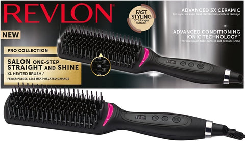 Revlon One Step Heated Brush | Straight & Shine | 10 Sett