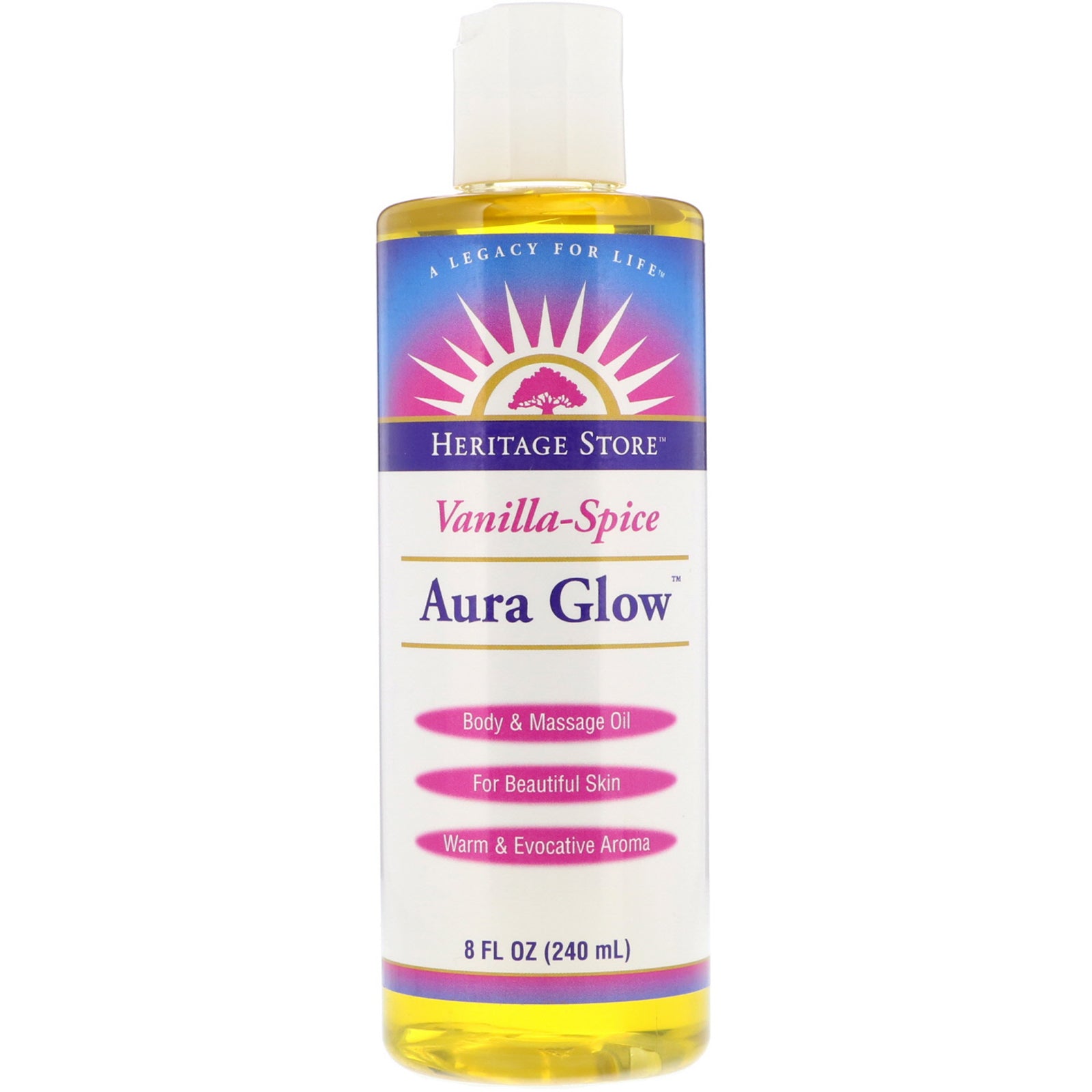 Heritage Store, Aura Glow, Vanilla-Spice, 8 fl oz (240 ml)