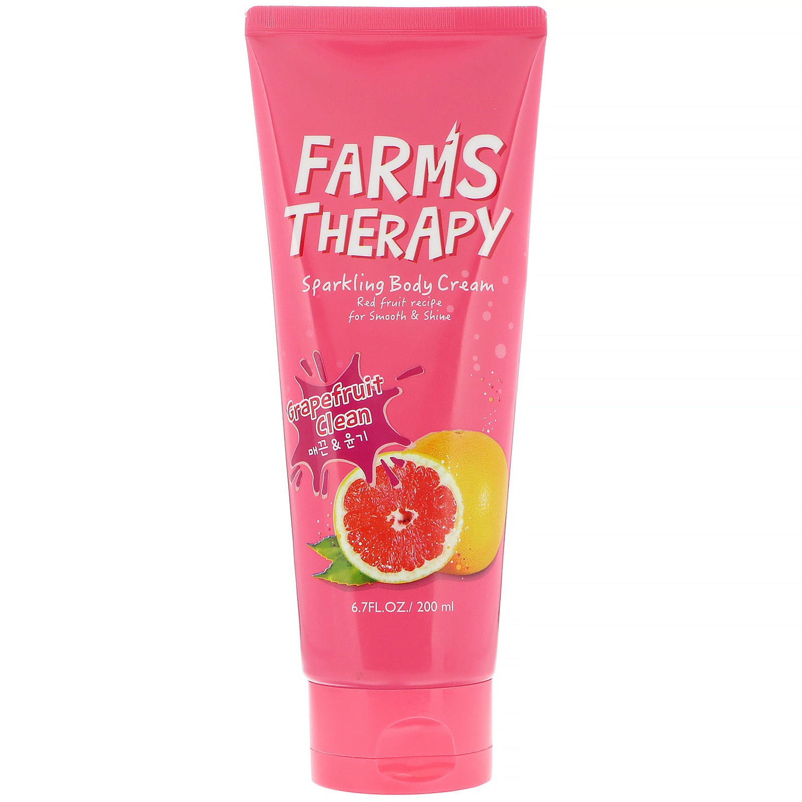 Doori Cosmetics, Farms Therapy, Sparkling Body Cream, Grapefruit Clean, 6.7 fl oz (200 ml)