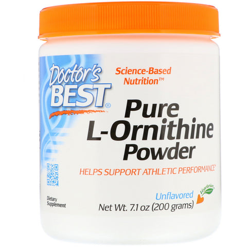 Doctor's Best, Pure L-Ornithine Powder, Unflavored, 7.1 oz (200 g)