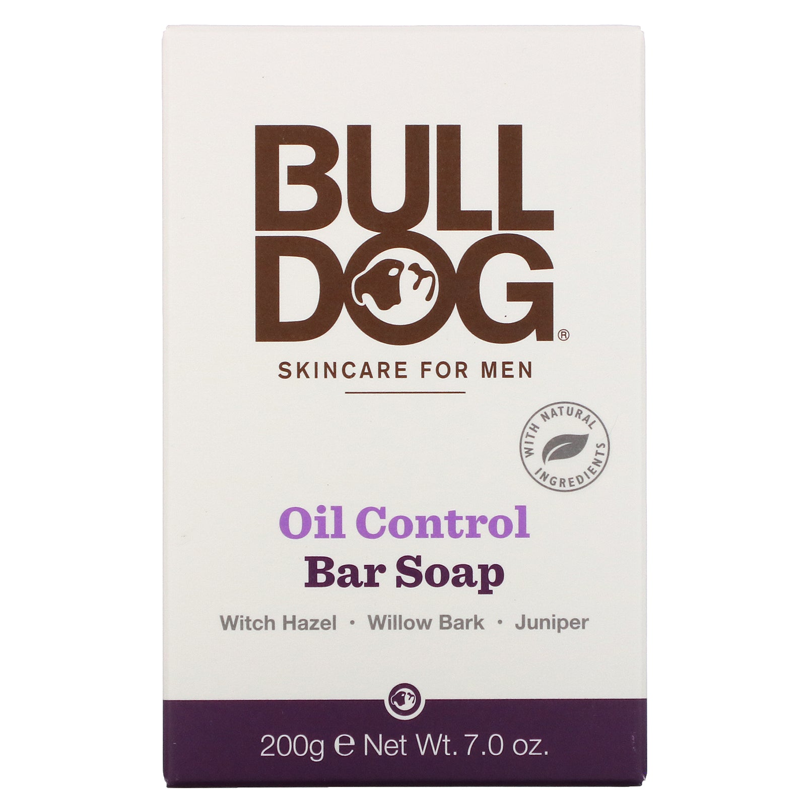 Bulldog Skincare For Men, Bar Soap, Oil Control, 7.0 oz (200 g)