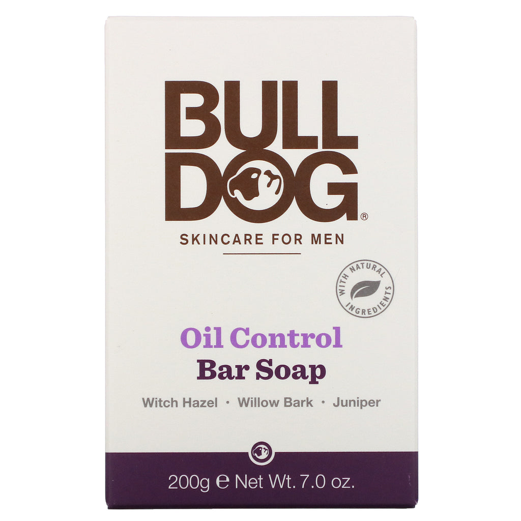 Bulldog Skincare For Men, Bar Soap, Oil Control, 7.0 oz (200 g)