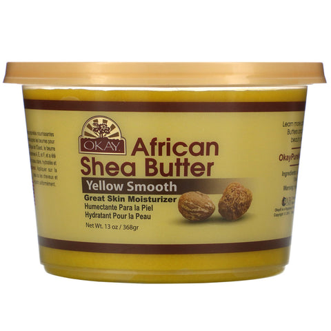 Okay Pure Naturals, African Shea  Butter, Yellow Smooth, 13 oz (368 g)